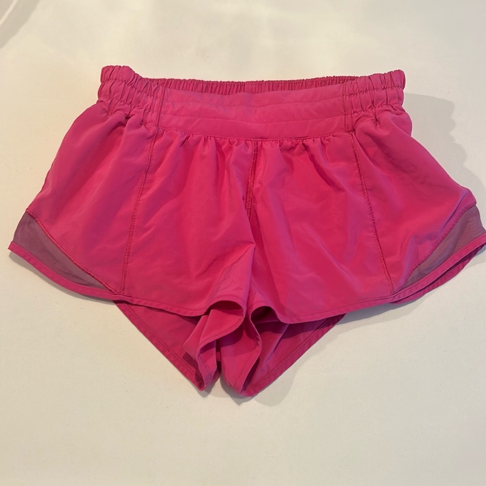 Lululemon sonic pink hotty hot shorts